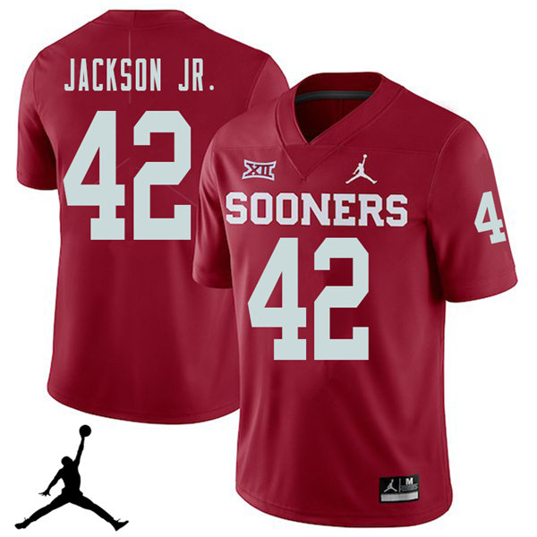 Oklahoma Sooners #42 Mark Jackson Jr. 2018 College Football Jerseys Sale-Crimson